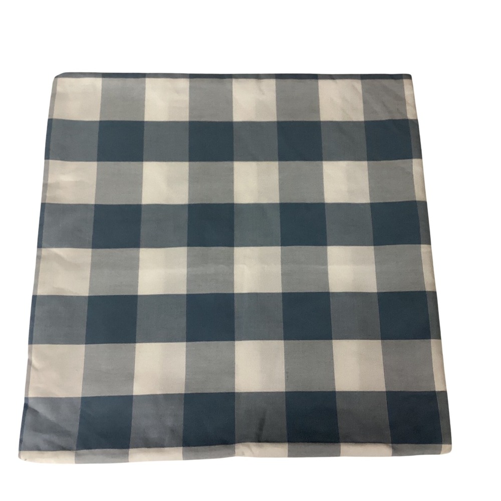 Throw Pillow Cover Blue White Plaid Living Room Bedroom Farmhouse Ocean 18x18
